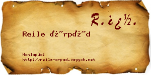 Reile Árpád névjegykártya